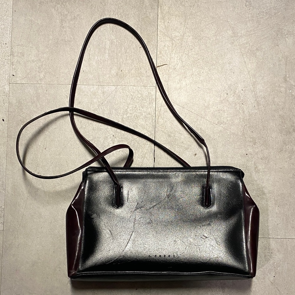 L. Credi bag, Chic Black and Brown Women's Shoulder Bag